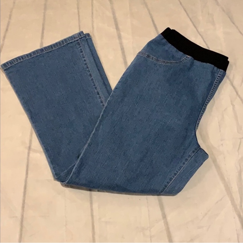 Jessica London Blue Denim Jeans Elastic Waist 16W NWT